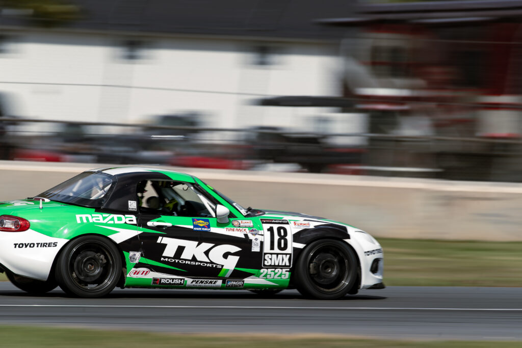 Justin Adakonis Driving at the 2024 SCCA Runoffs.